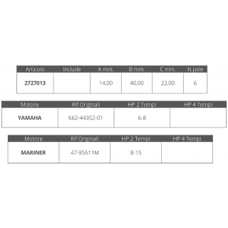 GIRANTE YAMAHA-MARINER 2T 6-15 HP