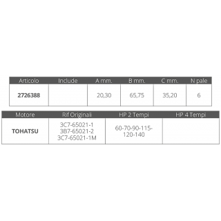 GIRANTE TOHATSU 2T 70-90-120-140 HP